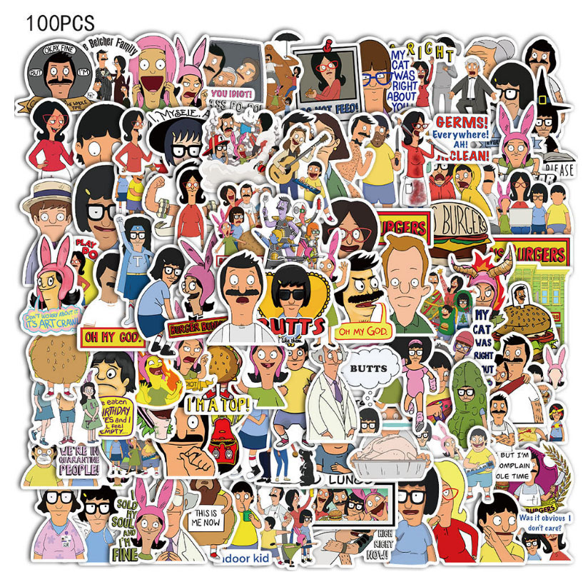 Fitness Journal Planner - 10/30/50/100pcs Happy Burger Graffiti Diy Car