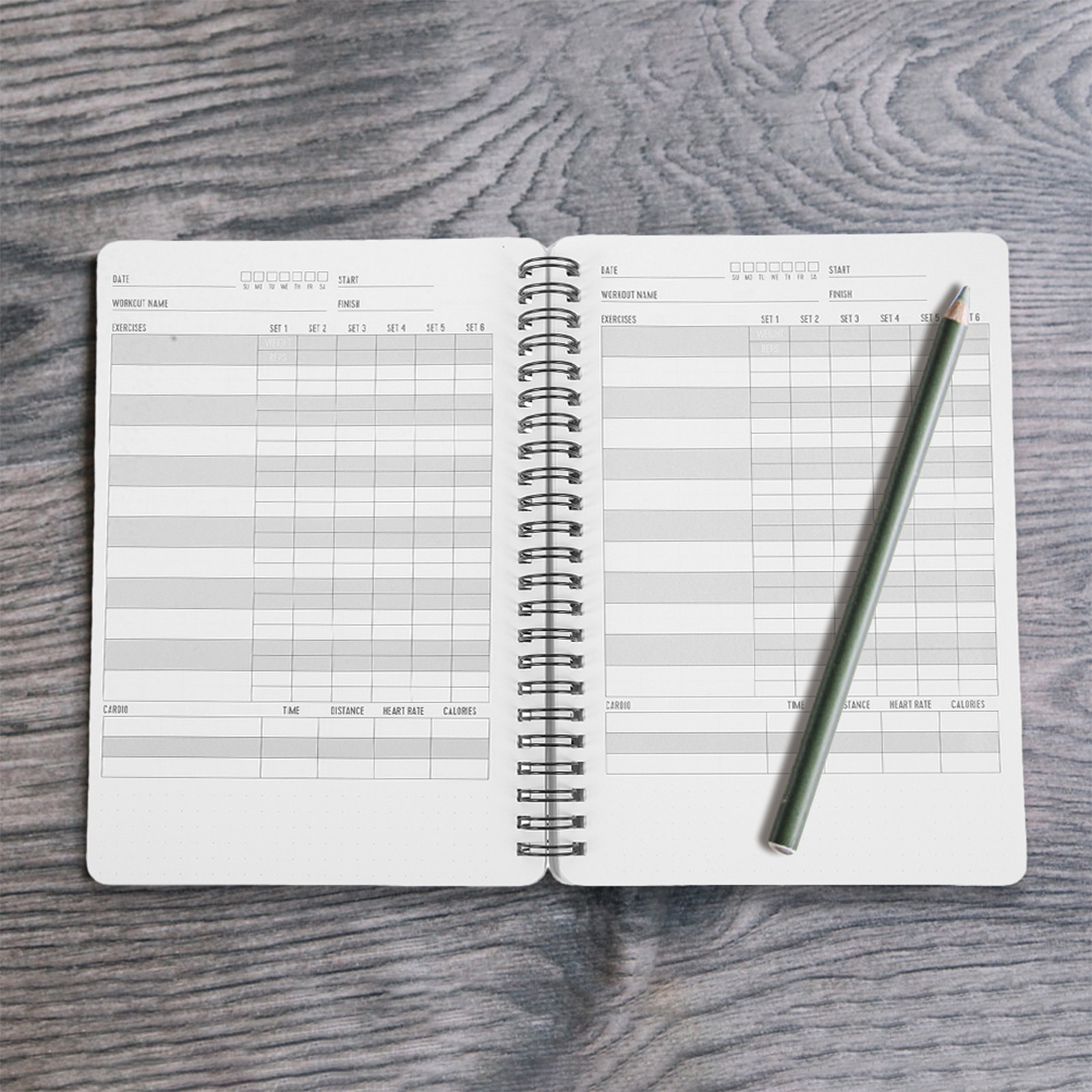 Fitness Journal Planner - Fitness Planner Notebook with Sturdy Coil