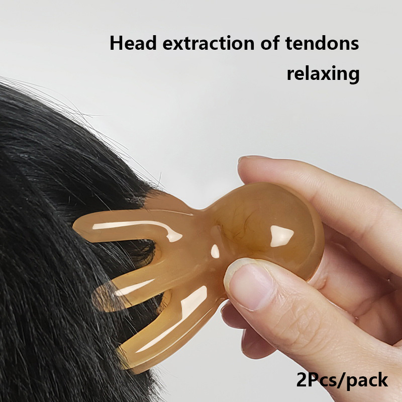 Health & Wellness Gordon Edlin - 2Pcs Resin Octopus Comb Head Massager