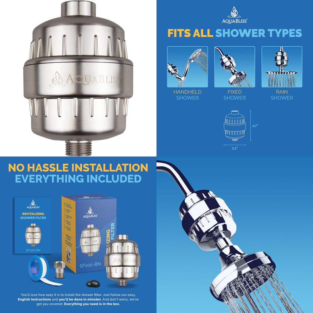 Health & Wellness Japan - High Output AquaBliss Shower Filter -