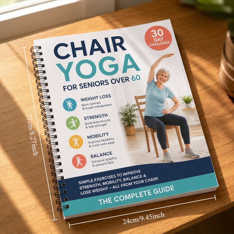 30 Day Chair Yoga Training Gui - Fitness Journal Planner บทวิจารณ์และราคา